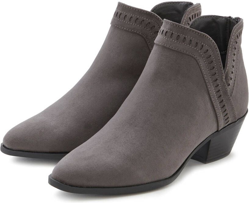 Lascana Cowboy laars Cowboy boots western enkelboots met uitsnijding VEGAN - Foto 1