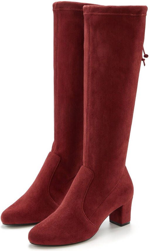 Lascana Instaplaarzen Slip-on boots slouchy boots slip-on stretch & blokhak