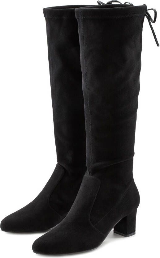 Lascana Instaplaarzen Slip-on boots slouchy boots slip-on stretch & blokhak - Foto 1