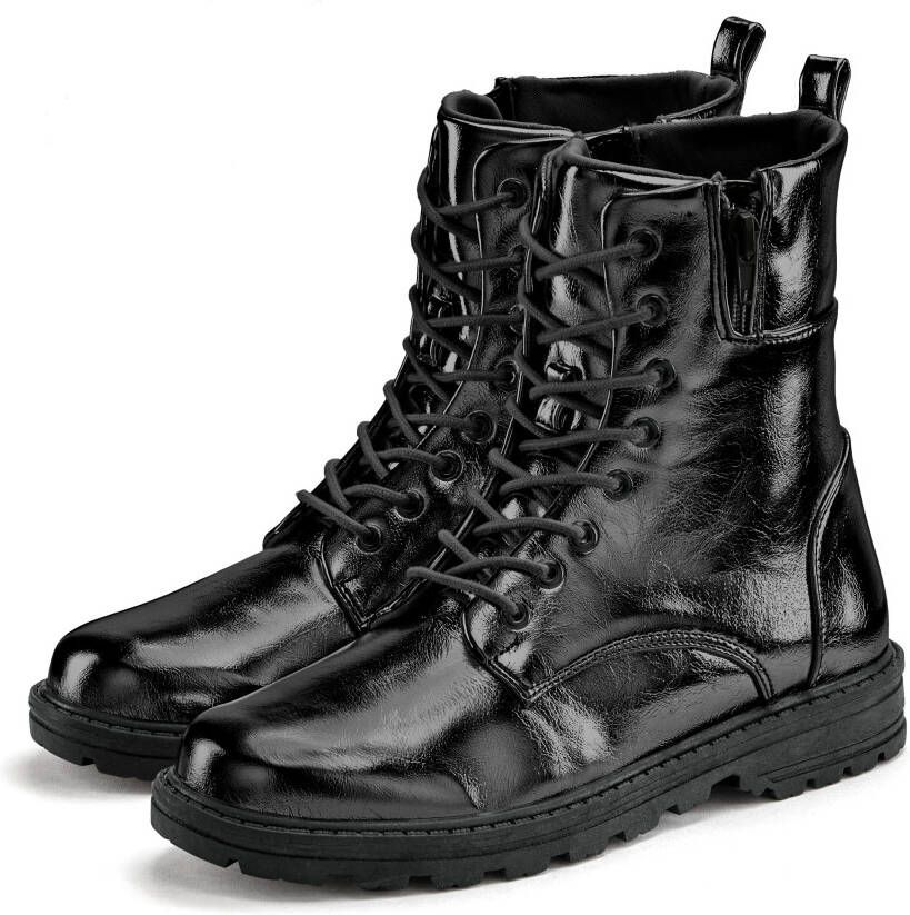 Lascana Laarsjes in de trendy metallic look laarzen vegan