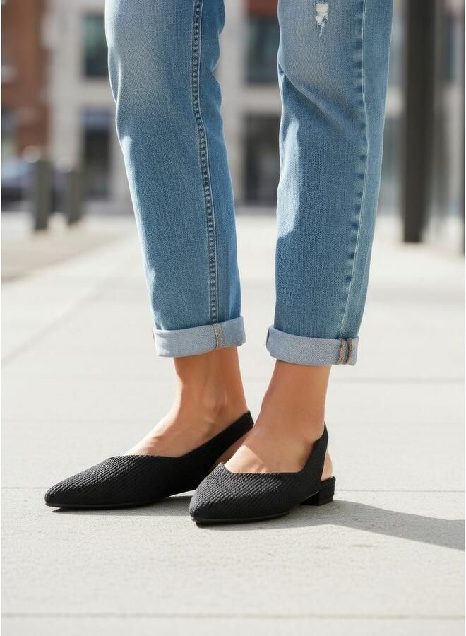 Lascana Ballerina's sling-ballerina met elastische band van textiel vegan - Foto 2