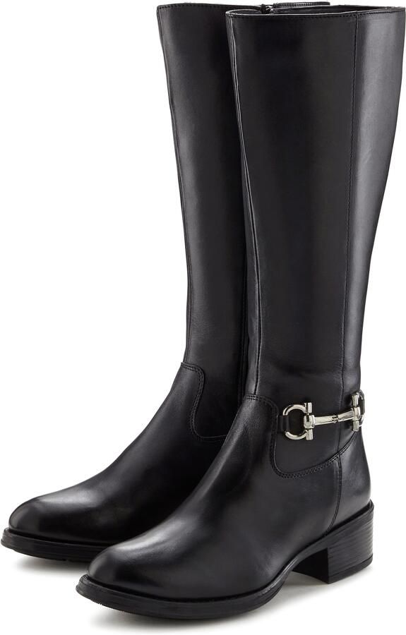 Lascana Laarzen Laarsjes van leer met lange schacht - Foto 5