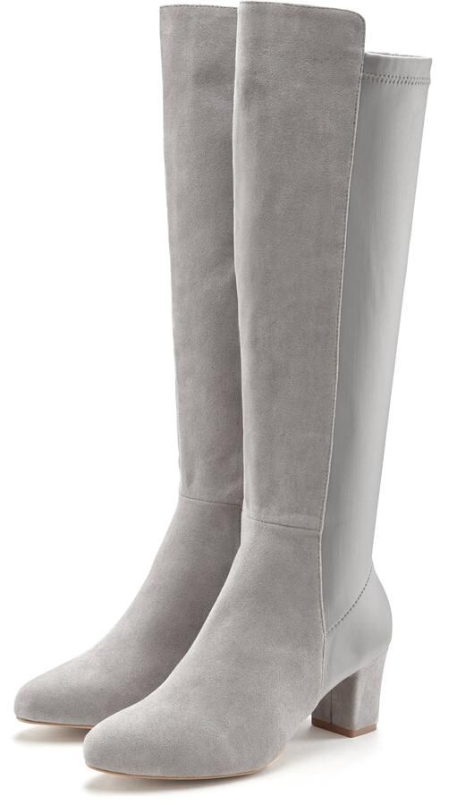 Lascana Laarzen met stretch-inzet en lange schacht enkellaars lange laars vegan - Foto 6