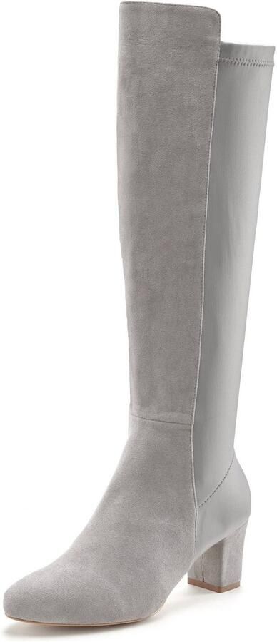 Lascana Laarzen met stretch-inzet en lange schacht enkellaars lange laars vegan - Foto 5