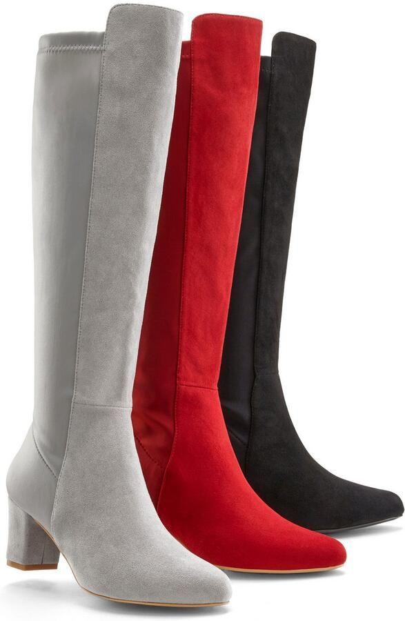 Lascana Laarzen met stretch-inzet en lange schacht enkellaars lange laars vegan - Foto 3