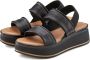 Lascana Plateausandaaltjes Zomerschoen sandalen bandjesandalen open schoen Sandalette van leer met modieus comfortabele plateausole - Thumbnail 1