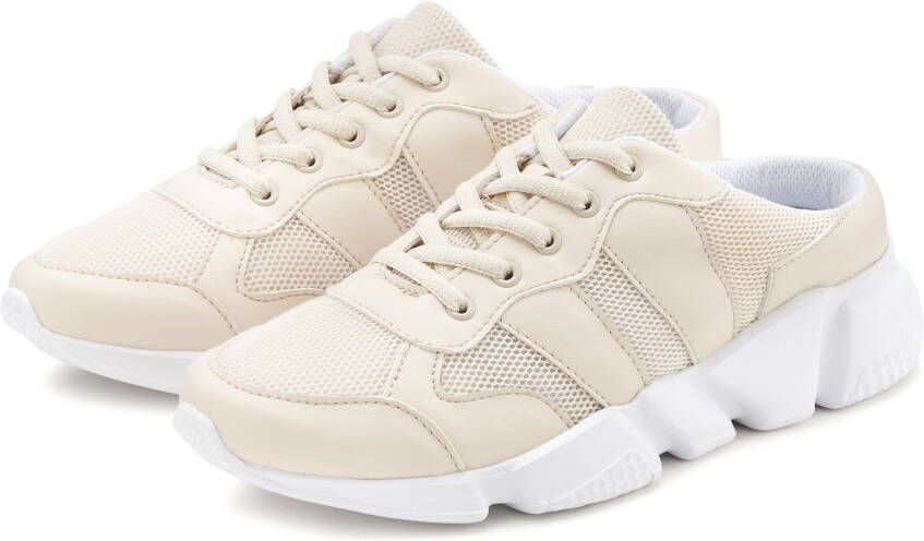Lascana Sabots Sneakers Sneaker vrijetijdsschoen lage schoen van textiel VEGAN