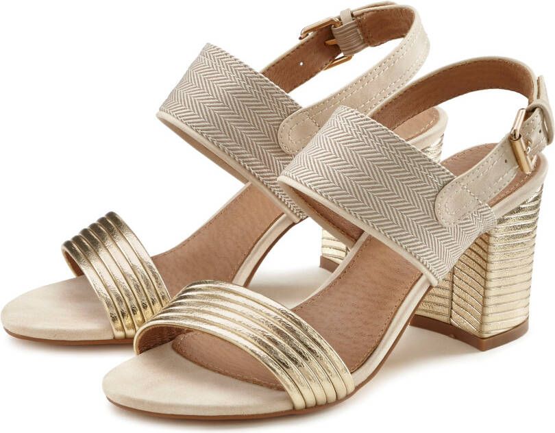 Lascana Sandalen Zomerschoen Sandaal zomerschoen met blokhak VEGAN - Foto 1