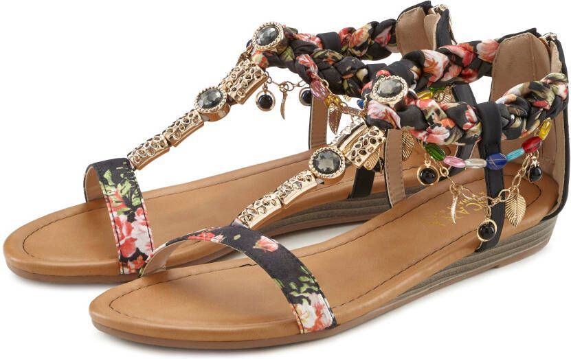 Lascana Sandalen Zomerschoen Sandalette zomerschoen in festival-look VEGAN