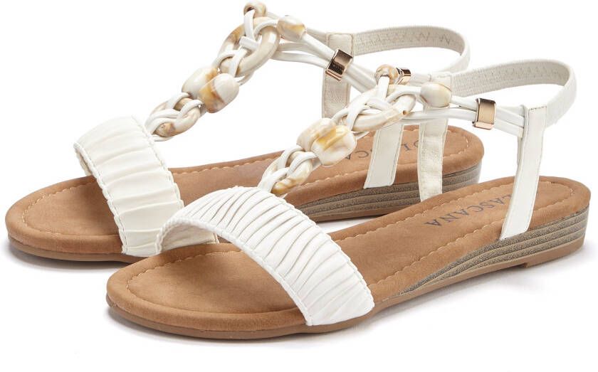 Lascana Sandalen Zomerschoen Sandalette zomerschoen met elastische banden sieraantjes