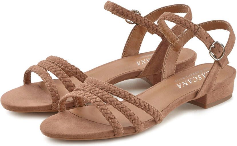 Lascana Sandalen Zomerschoen Sandalette zomerschoen met gevlochten bandjes VEGAN