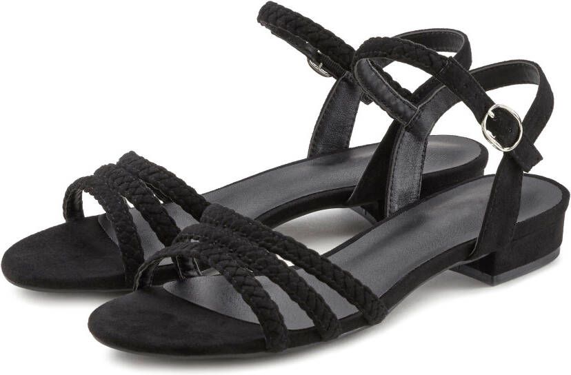 Lascana Sandalen Zomerschoen Sandalette zomerschoen met gevlochten bandjes VEGAN