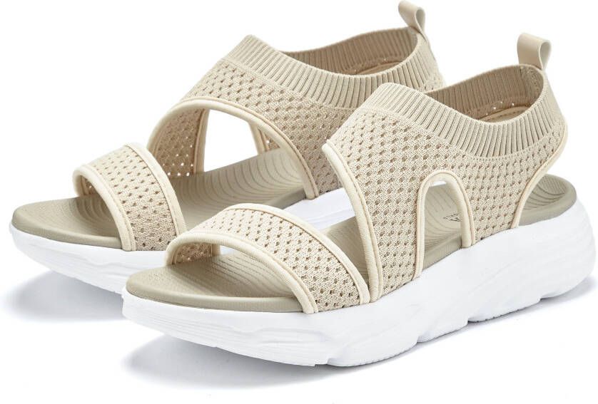 Lascana Sandalen Zomerschoen Sandalette zomerschoen van elastisch textiel bijzonder licht VEGAN