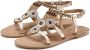 Lascana Sandalen Zomerschoen Sandalette zomerschoen van leer met steentjes in glinsterende look - Thumbnail 1