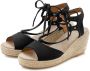 Lascana Sleehaksandaaltjes Zomerschoen Sandalette sandaal met sleehak bamboe-look & veters VEGAN - Thumbnail 1