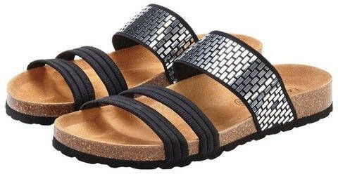 Lascana Slippers Mule Sandalen open schoen Mule sandaal open schoen met kurkvoetbed en elastische bandjes - Foto 1