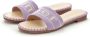 Lascana Slippers Mule sandaal open schoen van textiel met modieuze opdruk VEGAN - Thumbnail 1
