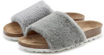 Lascana Slippers Pantoffel Mule sandaal open schoen kurken voetbed pantoffel - Foto 1