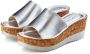 Lascana Slippers Zomerschuh Mule sandaal open schoen van leer met sleehak - Thumbnail 1