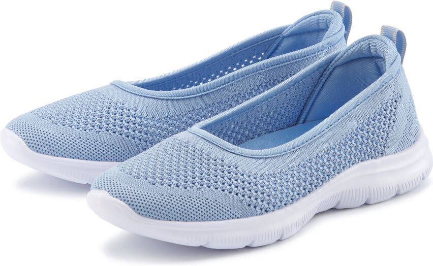 Lascana Sneaker-ballerina s ultralichte slipper vrijetijdsschoen om in te stappen vegan