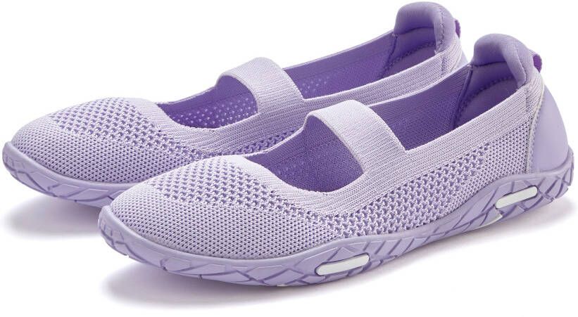 Lascana Sneaker-ballerina s Vrijetijdsschoen slipper lage schoen slip-on sneaker superlicht VEGAN