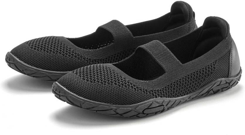 Lascana Sneaker-ballerina s Vrijetijdsschoen slipper lage schoen slip-on sneaker superlicht VEGAN