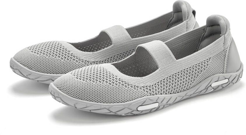Lascana Sneaker-ballerina s Vrijetijdsschoen slipper lage schoen slip-on sneaker superlicht VEGAN
