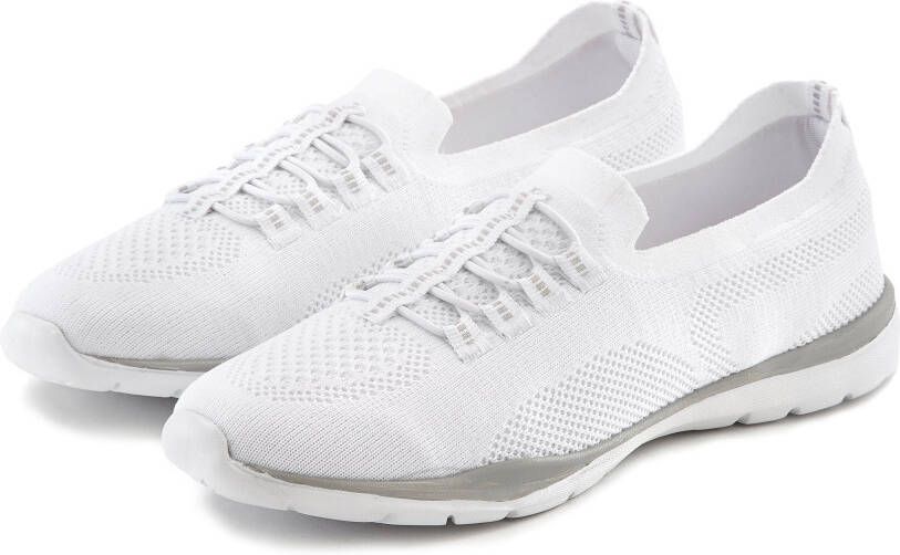 Lascana Sneakers Slippers lage schoenen om in te schieten licht meshmateriaal VEGAN