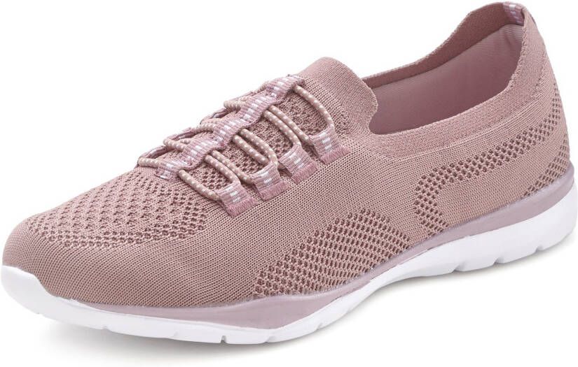 Lascana Sneakers Slippers lage schoenen om in te schieten licht meshmateriaal VEGAN
