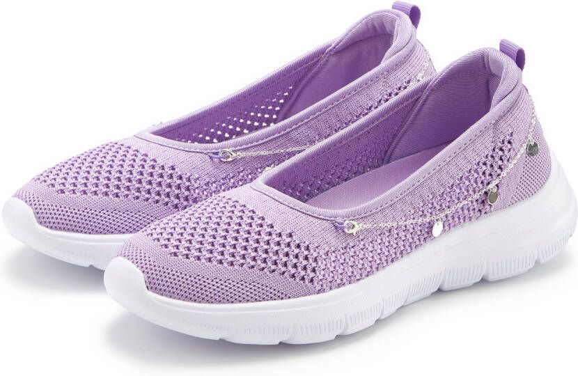 Lascana Sneakers Slip-On sneaker slipper ballerina lage schoen VEGAN