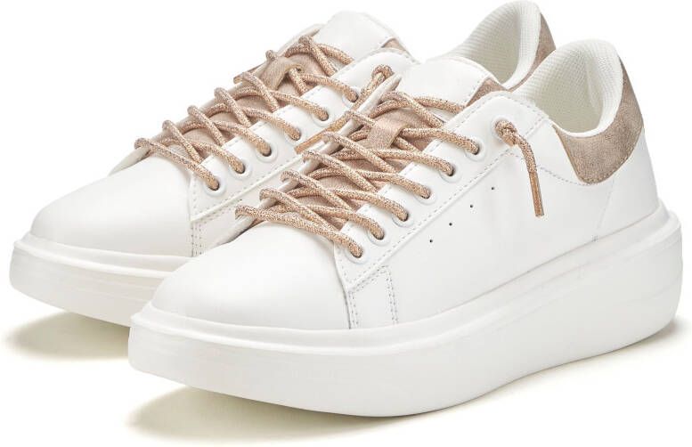 Lascana Sneakers Vrijetijdsschoenen Slip-On sneaker met metallic details vrijetijdsschoenen VEGAN