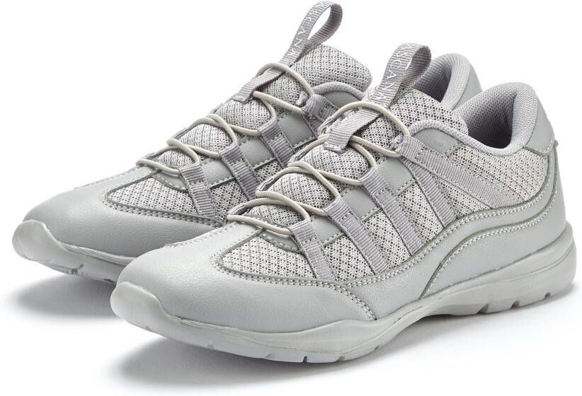 Lascana Sneakers Slip-On vrijetijdsschoen lage schoen met elastische veters VEGAN