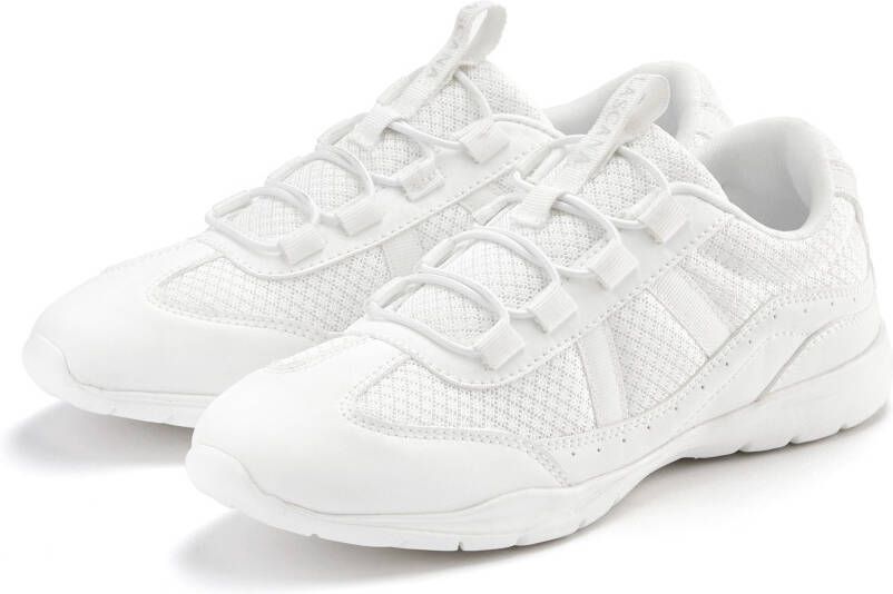 Lascana Sneakers Slip-On vrijetijdsschoen lage schoen met elastische veters VEGAN