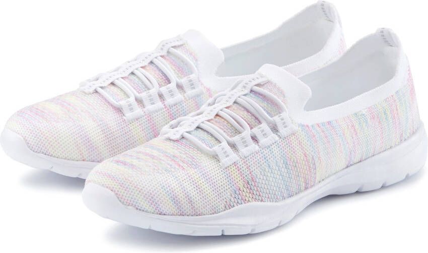 Lascana Sneakers Slippers lage schoenen om in te schieten licht meshmateriaal VEGAN