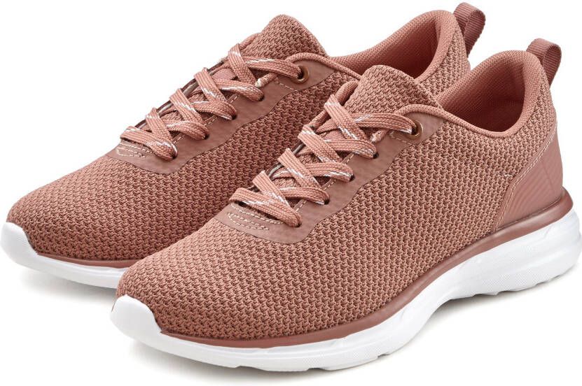 Lascana Sneakers Veterschoen lage schoen vrijetijdsschoen ultralicht VEGAN - Foto 1