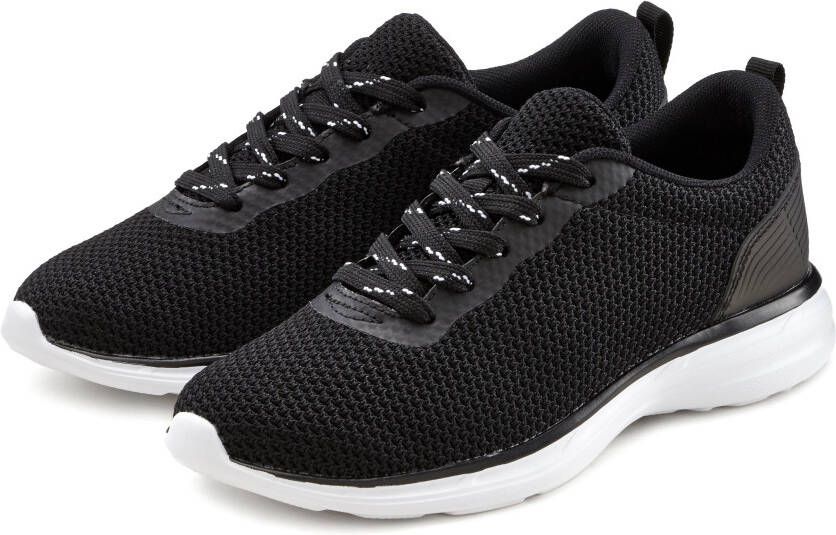 Lascana Sneakers Veterschoen lage schoen vrijetijdsschoen ultralicht VEGAN - Foto 1