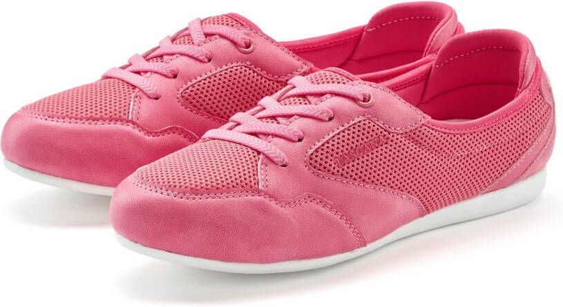 Lascana Sneakers Vrijetijdsschoen lage schoen in modieuze mesh-look VEGAN