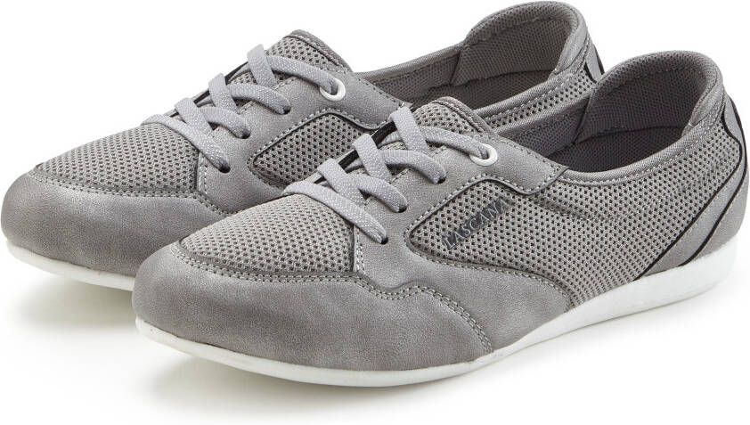 Lascana Sneakers Vrijetijdsschoen lage schoen in modieuze mesh-look VEGAN