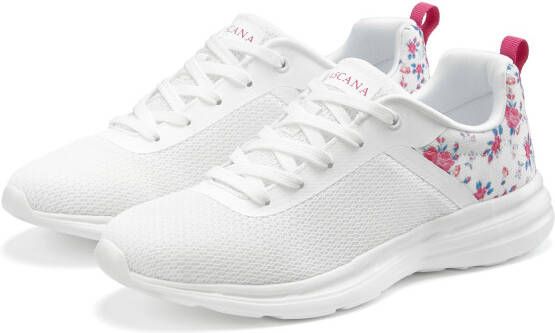 Lascana Sneakers Vrijetijdsschoen lage schoen met bloemenprint VEGAN