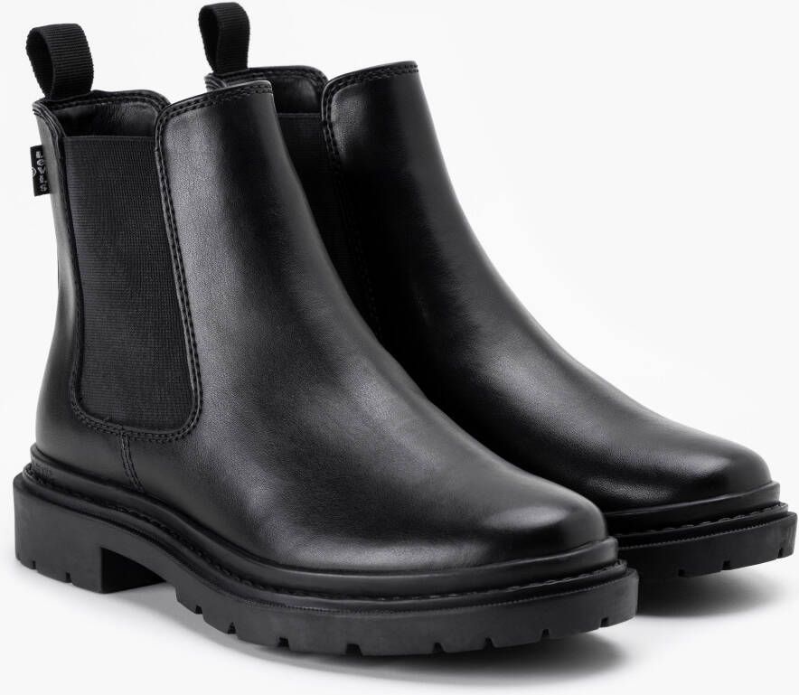 Levi's Chelsea-boots TROOPER CHELSEA hakken enkellaars zakelijke schoen met stretchinzet