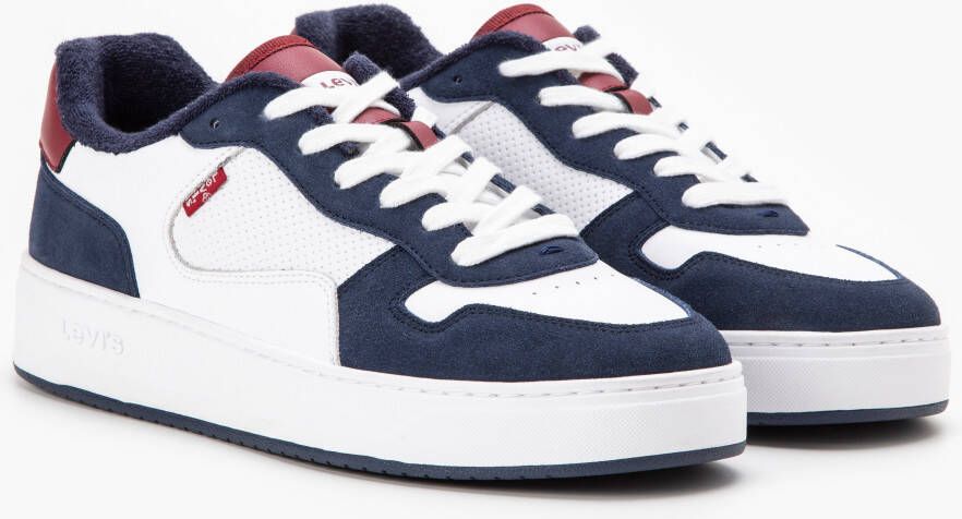 Levi's Sneakers Piper modieuze contrastafwerkingen vrijetijdsschoen lage schoen veterschoen