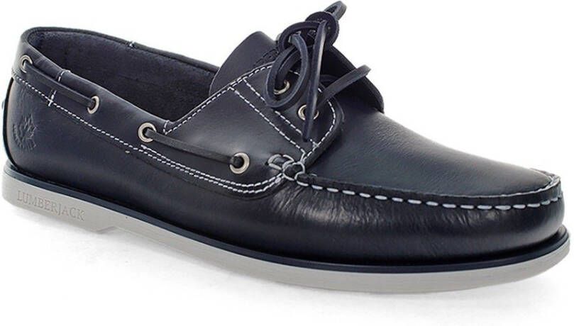 Lumberjack Leren Mocassin Bootschoenen Blue Heren - Foto 3