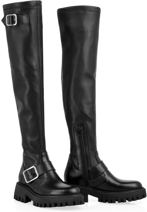 Marc Cain Overknee-laarzen Sports Dodgy Dogs Chunky laarzen lange laarzen met sierslips
