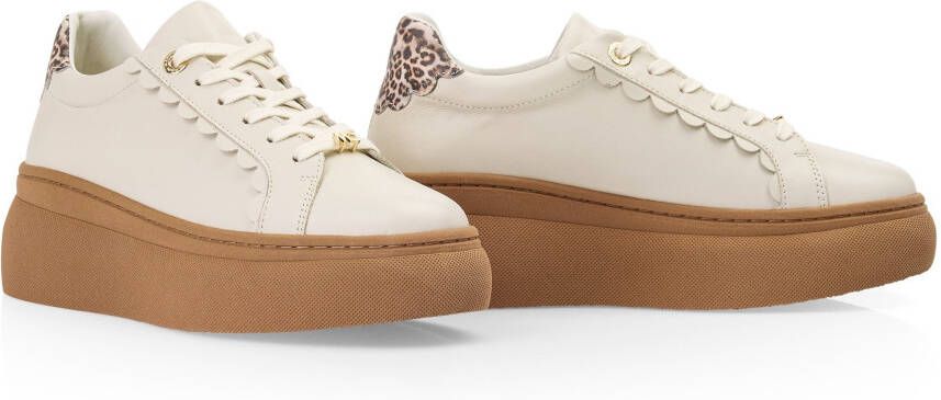 Marc Cain Plateausneakers Happy Classics chunky sneaker retro sneaker met modieuze hak in dierenlook