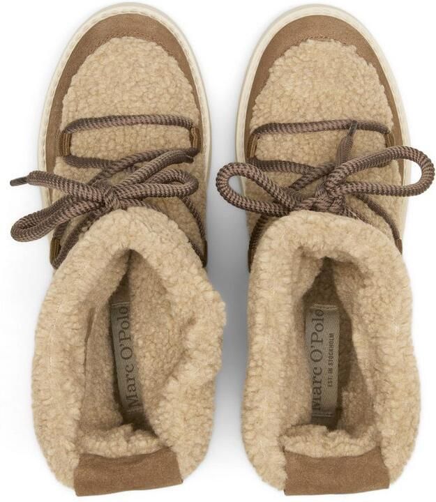 Marc O'Polo Laarzen van teddybont met vetersluiting model 'PIA'