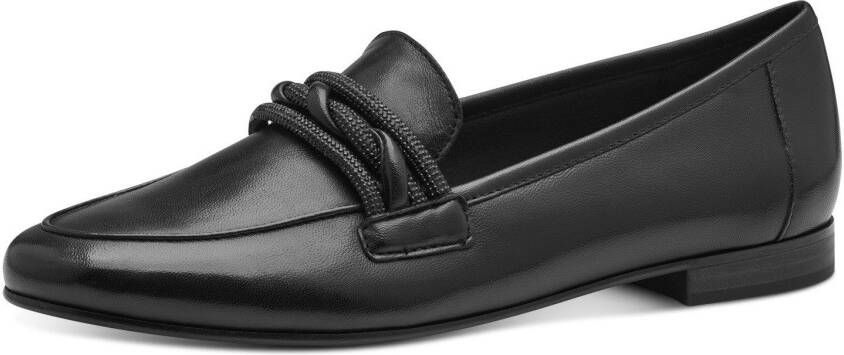 Marco Tozzi Instappers blokhak loafer business schoen instapschoen met sierband