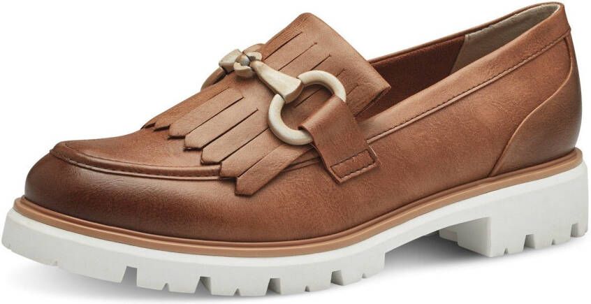 Marco Tozzi Instappers Chunky loafer slipper in vegan verwerking - Foto 1