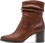 Marco Tozzi Laarsjes ANGIO blokhak business schoen met plooien in slouchy look - Thumbnail 1