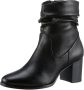 Marco Tozzi Laarsjes ANGIO blokhak business schoen met plooien in slouchy look - Thumbnail 3
