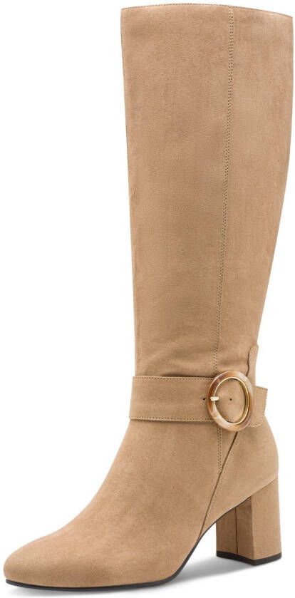 Marco Tozzi Laarzen blokhak zakelijke laars lange laars met sierslip - Foto 2